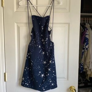 Womens backless mini dress.